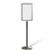 Montour Line Sign Frame Floor Standing 14 x 22 in. V Satin Stainless Steel FS200-1422-V-SS - alternate 1